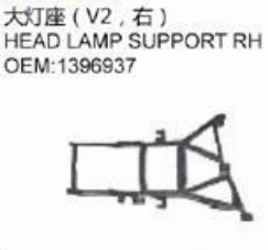 DAF XF95-V1 TRUCK HEAD LAMP SUPPORT RH 1396937 LH OEM 1396936
