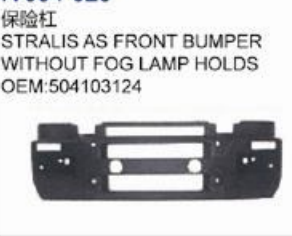 IVECO STRALIS AS FRONT BUMPER WITHOUT FOG LAMP HOLDS oem 504103124