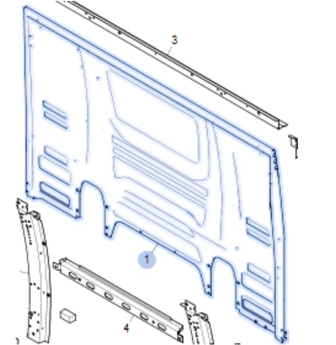 2045060 CAB REAR WALL PANEL（WITH WINDOWS） for SCANIA 